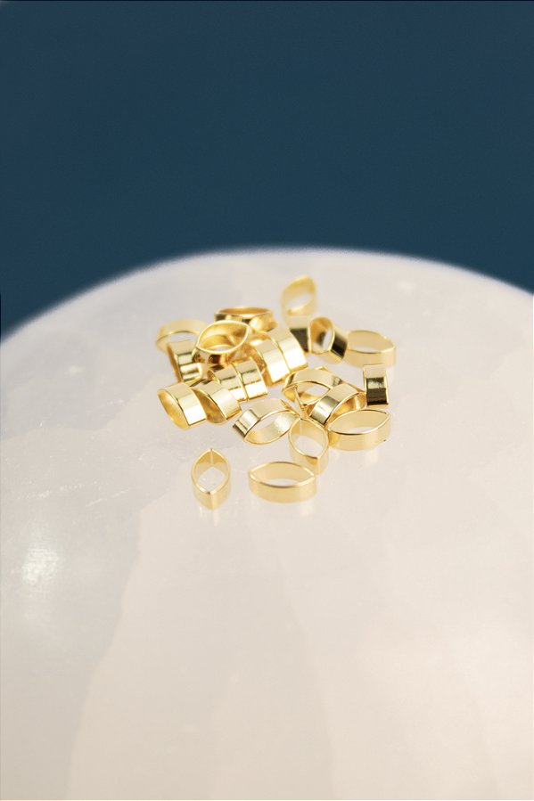 Entremeio Navete 6X3Mm Ouro - 50 Pçs