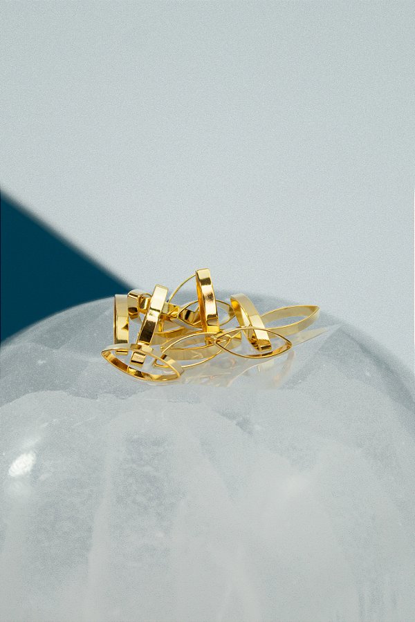 Entremeio Navete 13X4Mm - 100 Pçs - Banho De 02 Milesimos De Ouro 18K