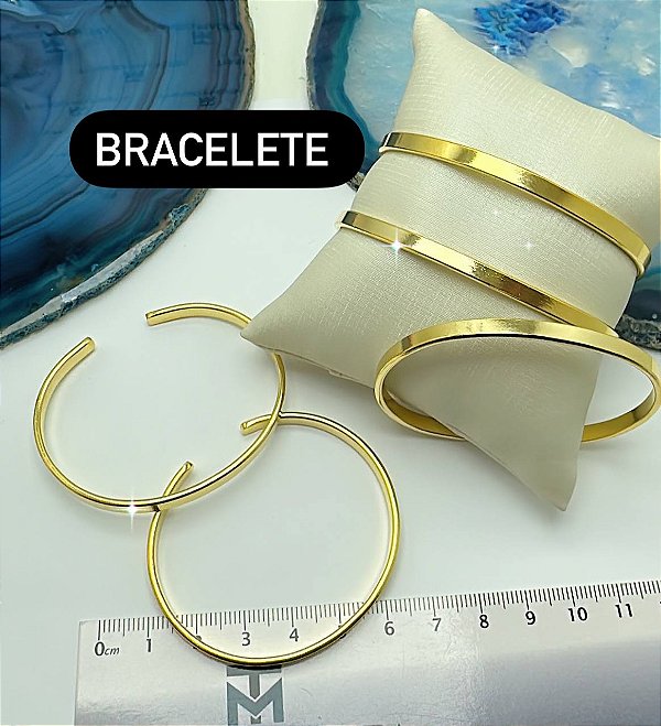 Bracelete Fino Liso Ouro - 01 Unid