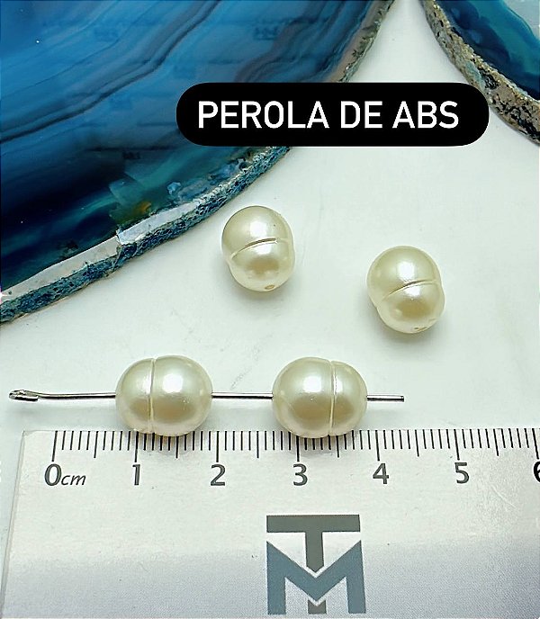 Perola De Abs 12X9Mm - 30 Pçs