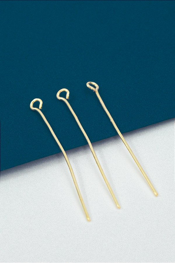 Alfinete Contra Pino 4Cm Ouro - 100Pçs