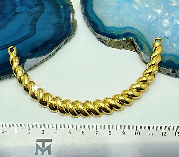 Choker Croissant  01 Unid - Banho De 02 Milesimos De Ouro 18K