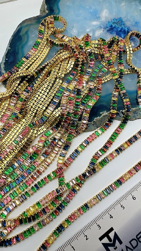 Riviera Colorida  Em Metro - Banho De 02 Milésimos De Ouro 18K