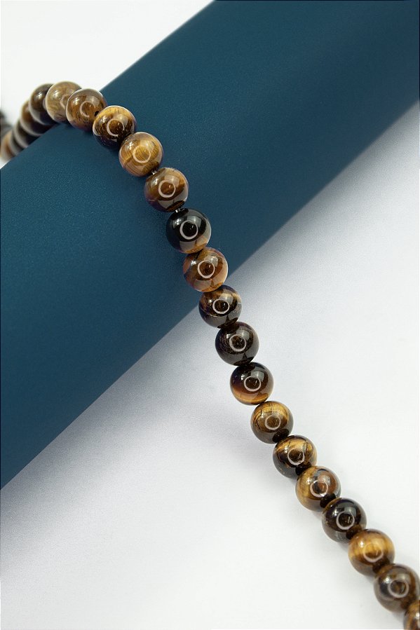 Fio Pedra 10Mm Olho De Tigre - 01 Fio