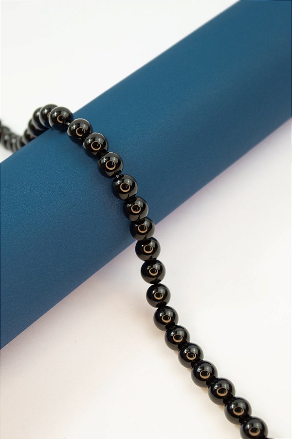 Fio Pedra 10Mm Onix Preta - 01 Fio