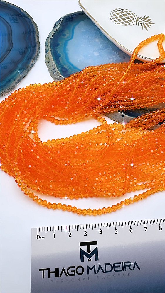 Fio Cristal 4Mm Vidro Facetado - O Fio