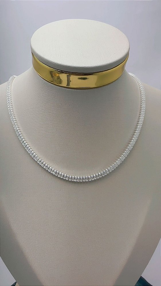 Choker Riviera Prata Fina 45Cm - 01 Unid