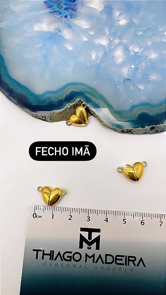 Fecho Ima Coracao - Banhado A Ouro - 01 Unid