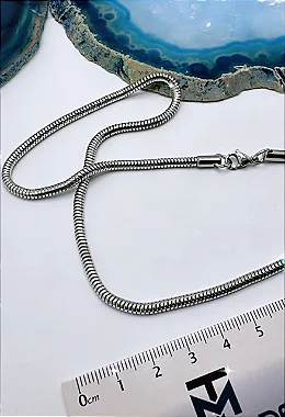 Colar Rabo De Rato 3,5Mm Aço Inox  70Cm - 01 Unid