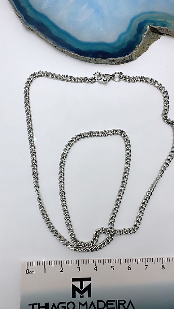 Colar Grume 50Cm - 01 Unid - Aço Inox