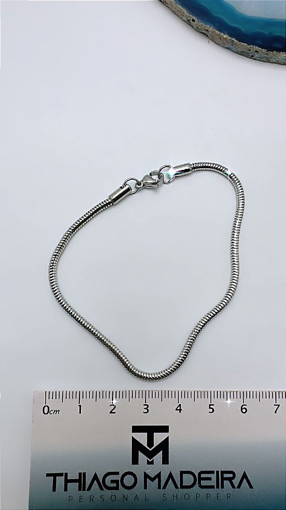 Pulseira Rabo De Rato 2,5Mm  - 01 Unid - Aço Inox