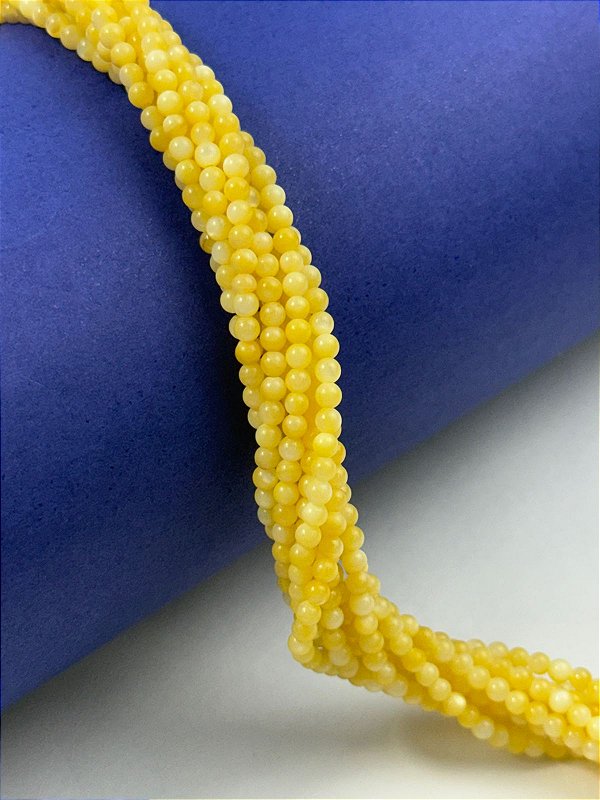 Fio Madreperola 3Mm Amarelo Claro - O Fio