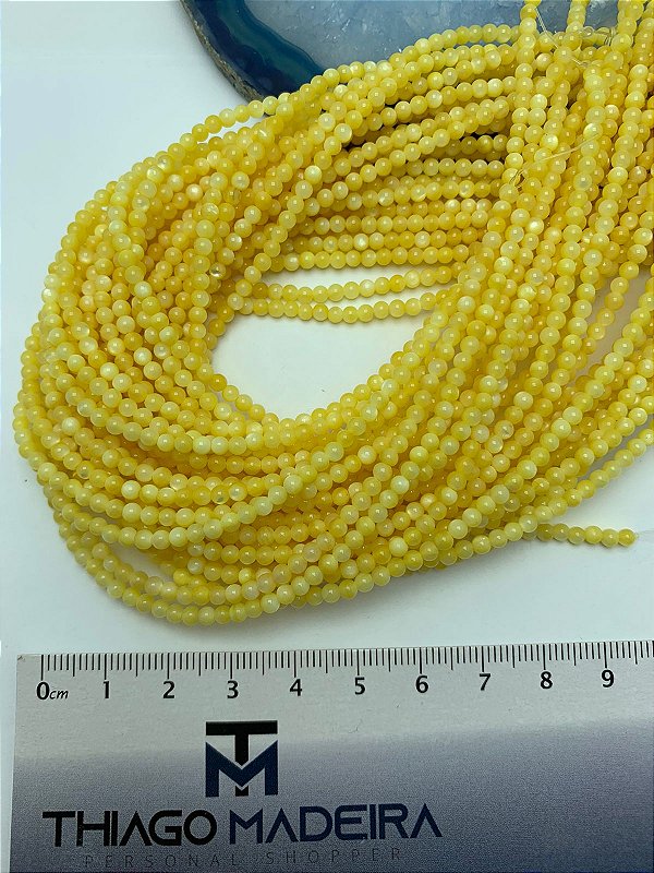 Fio Madreperola 3Mm Amarelo - O Fio