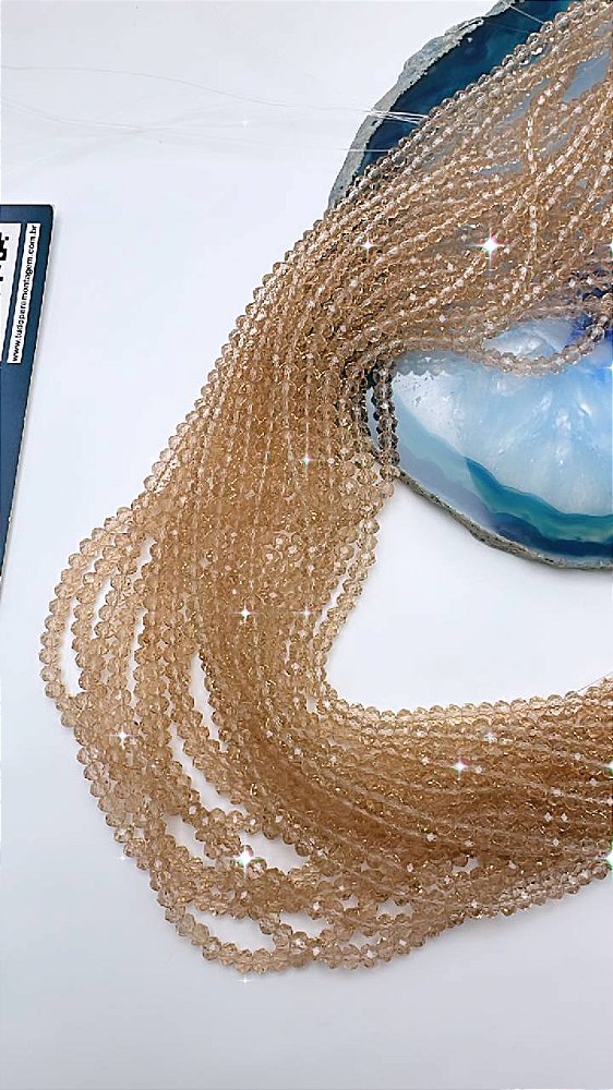 Fio Cristal 4Mm Vidro Facetado - O Fio
