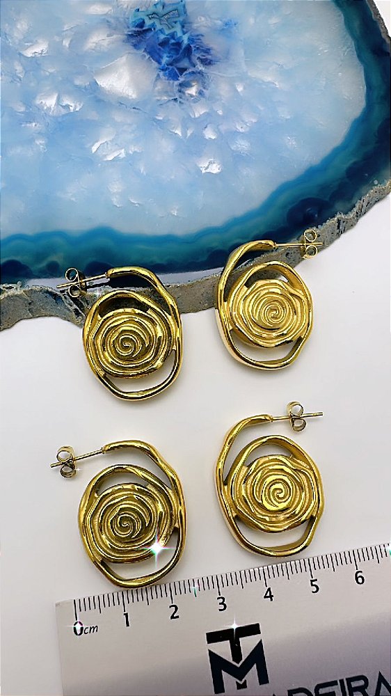 Brinco Caracol - O Par - Banho De 03 Milesimos De Ouro 18K