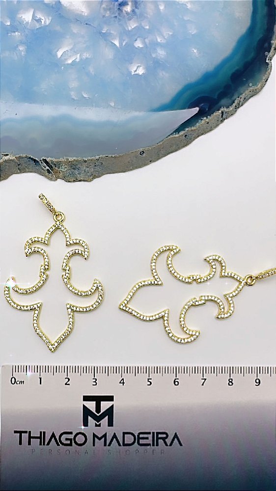 Pingente Flor De Lis- 01 Unid - Banho De 03 Milesimos De Ouro 18K