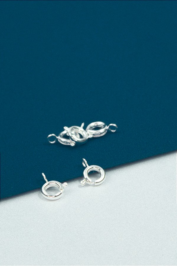 Fecho Boia 6mm Prata - 30 Pçs