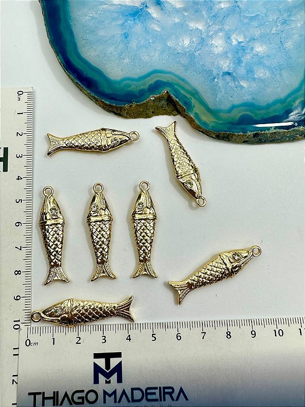 Pingente Peixe Ouro - 01 Unid