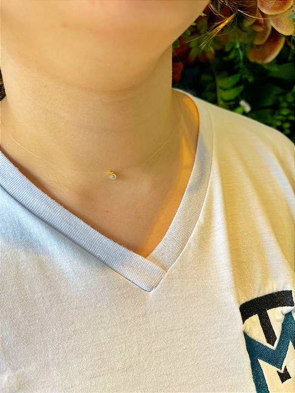 Colar Ponto De Luz Ouro - 01 Unid