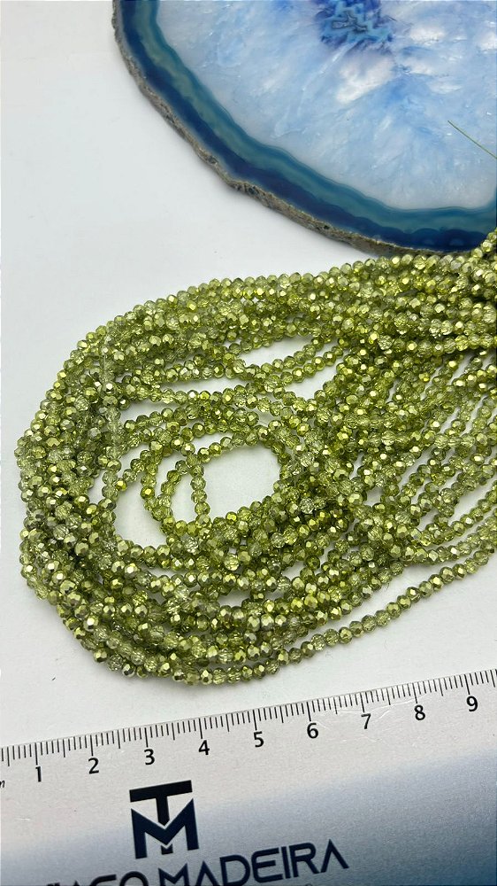 Fio Cristal 2Mm Vidro Facetado - O Fio