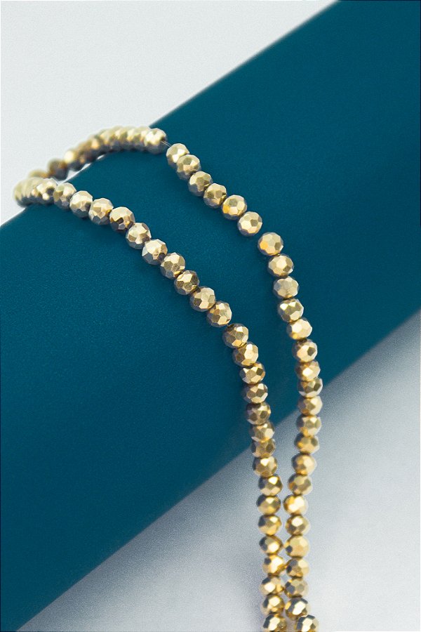 Fio Cristal 4Mm Vidro Facetado - O Fio