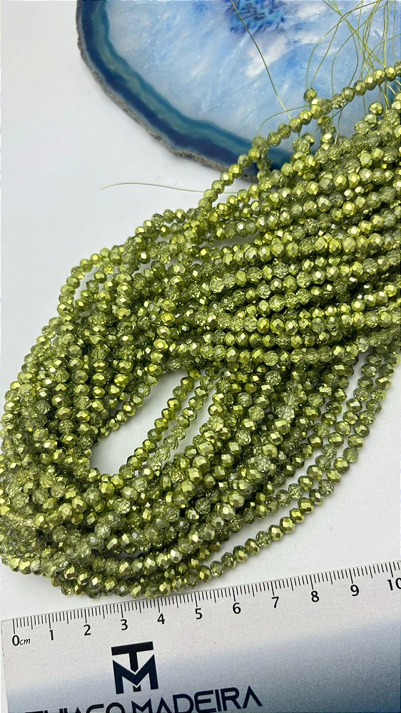 Fio Cristal 4mm Vidro Facetado - O Fio