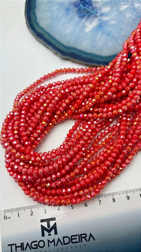 Fio Cristal 4mm Vidro Facetado - O Fio