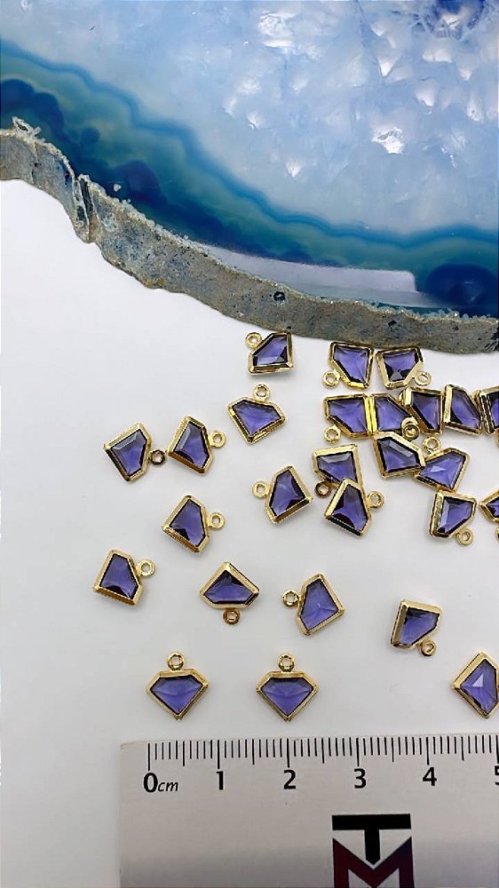 Pingente Diamante Roxo - 01 unid