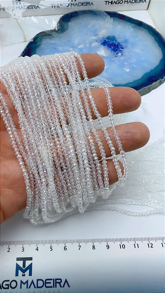 Fio Cristal 2Mm Vidro Facetado - O Fio