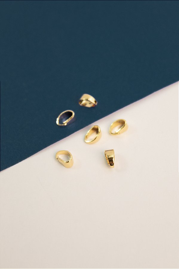 Contra Argola 8Mm Ouro - 10 Pçs