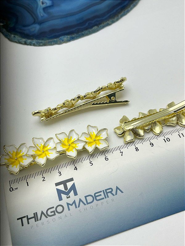BICO DE PATO  MARGARIDA METAL DOURADA - 1 UNIDADE
