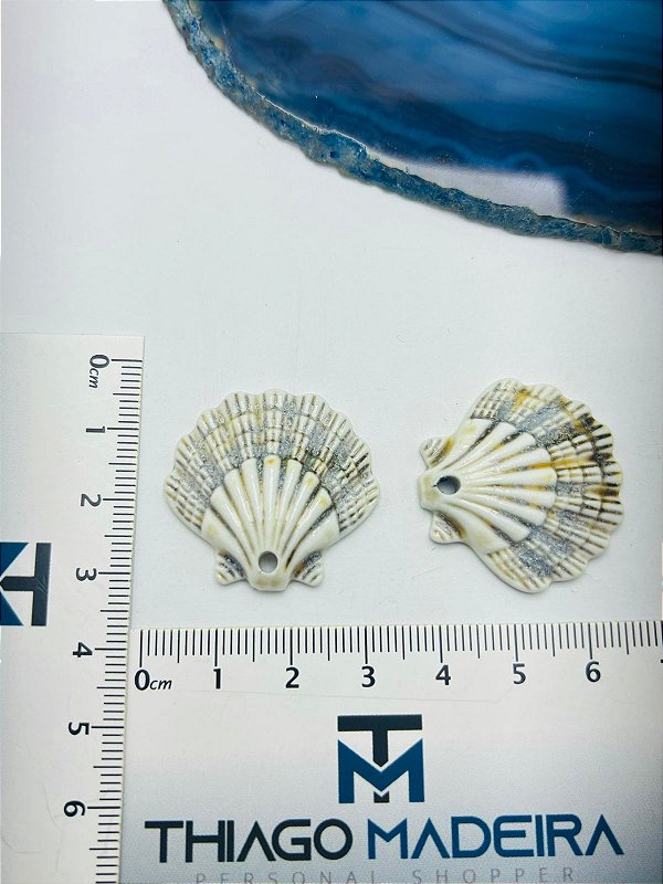 Pingente Concha ceramica - 01Unid