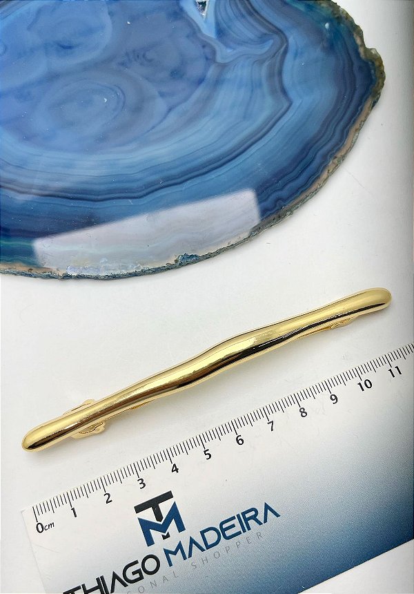 PRESILHA PALITO FINA LISA OURO - 1 UNIDADE