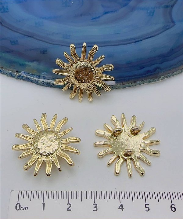Pingente Sol 3 Saidas Ouro - 01 unid