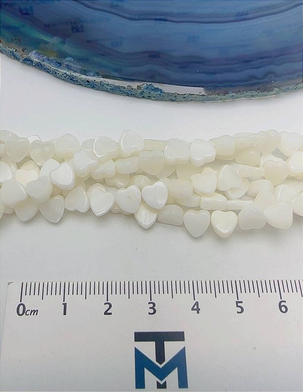 Fio Madreperola Coracao 6mm - O fio