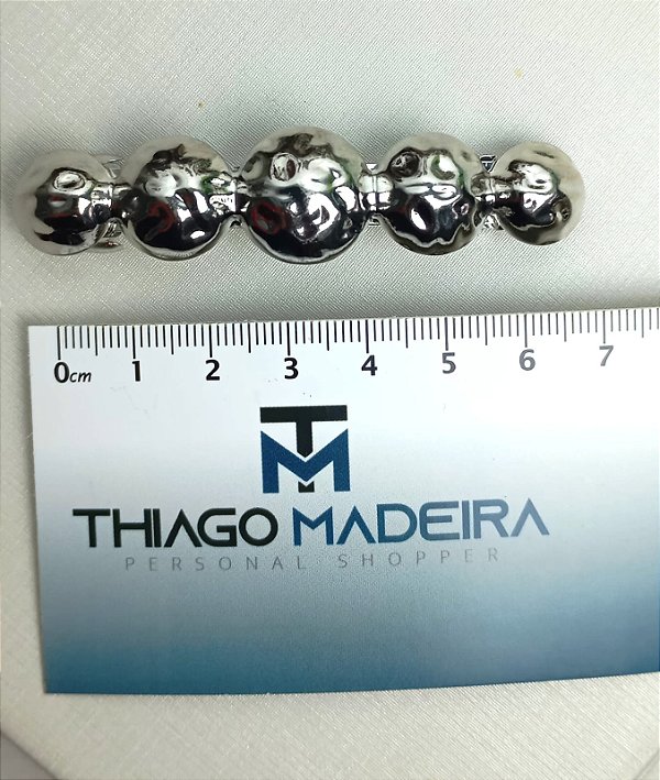 PRESILHA BOLA AMASSADO NIQUEL - 1 UNIDADE