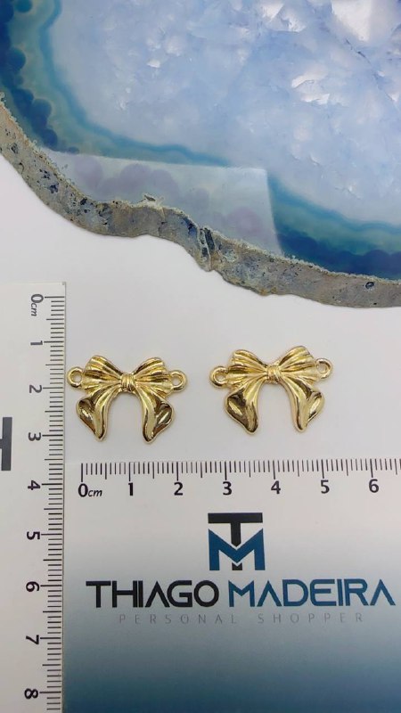 Pingente Laço 2 Saidas Ouro - 01 und