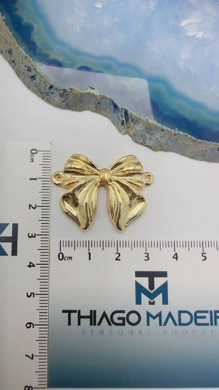 Pingente Laço 2 Saidas Ouro - 01 und
