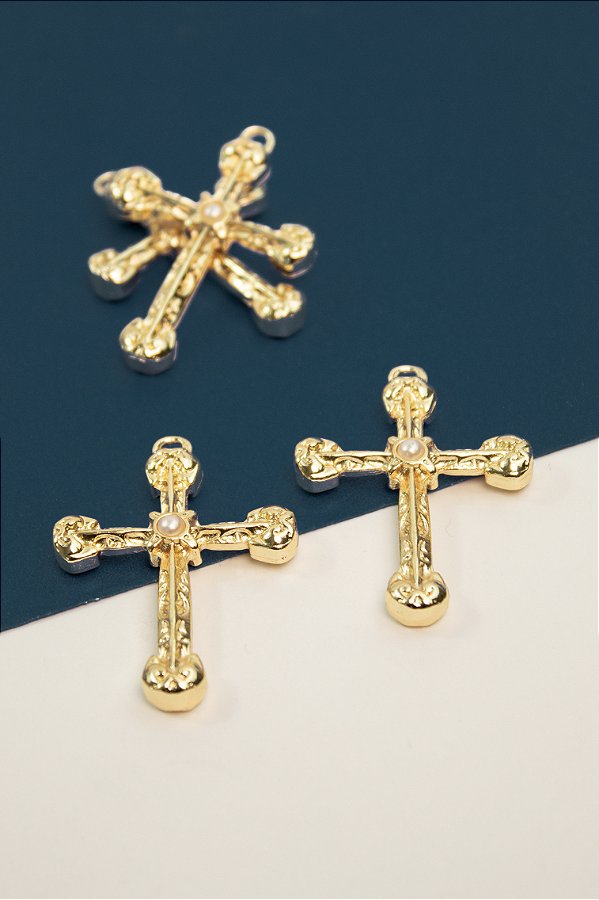 Pingente Religioso Cruz Ouro - 01 und