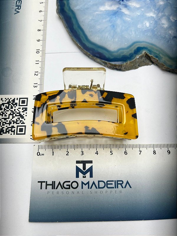 Piranha retangular acrilico com acetato cores variadas - 1 und