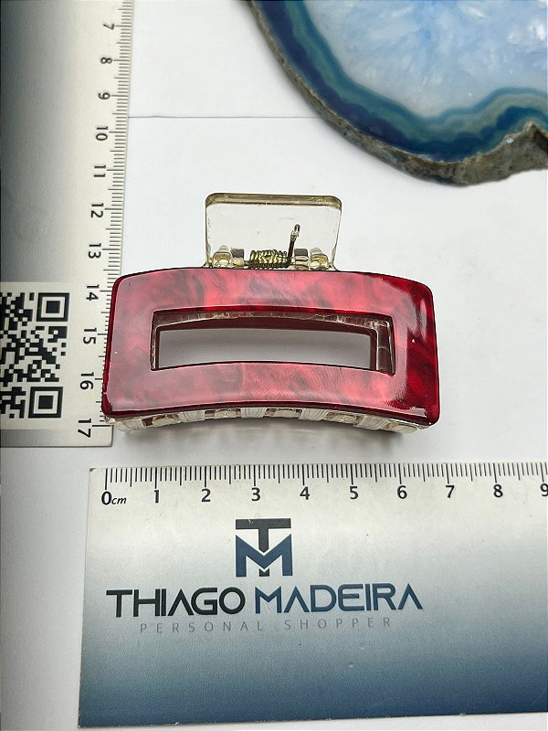 Piranha retangular acrilico com acetato cores variadas - 1 und