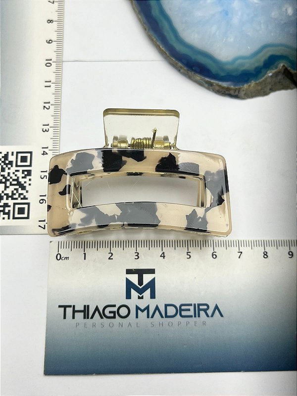 Piranha retangular acrilico com acetato cores variadas - 1 und