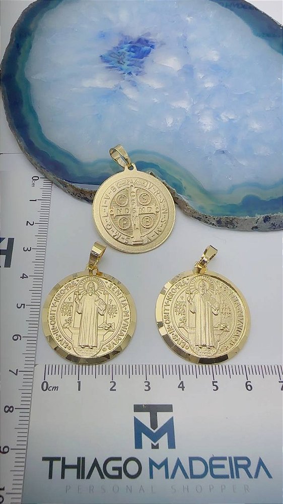 Pingente Sao Bento Ouro - 01 und