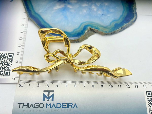 Piranha laço metal dourado G - 1 unidade
