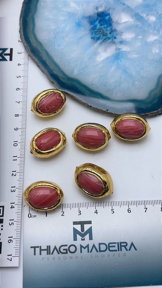 Pingente Pedra Oval Ouro - 01 Und