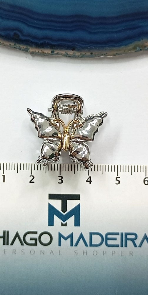Mini piranha de borboleta  metal niquel e dourado - 1 und | Tudo para montagem |Thiago Madeira