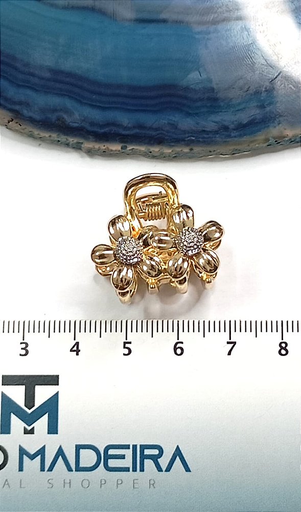 Mini piranha de flor metal dourado e niquel - 1 und | Tudo para montagem |Thiago Madeira