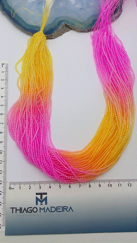 Fio Cristal 1mm Vidro Facetado - O Fio