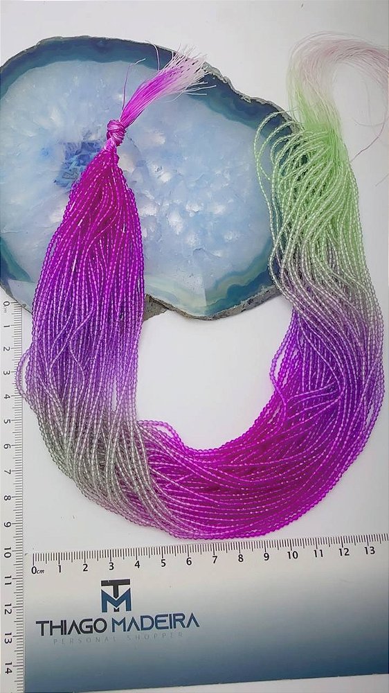Fio Cristal 1mm Vidro Facetado - O Fio