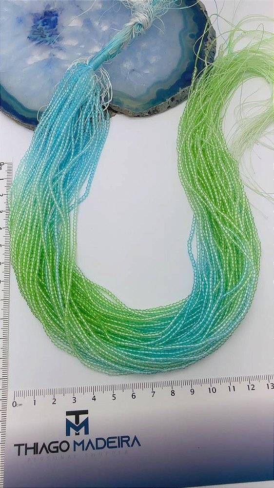 Fio Cristal 1mm Vidro Facetado - O Fio